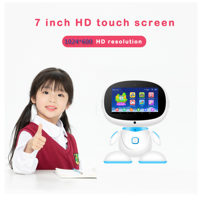 【外贸版】早教智能机器人A3少年儿童教育人工智能语音对话点读学习机触屏故事机
